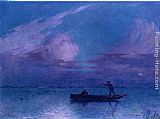 Ferdinand Loyen Du Puigaudeau Nighttime Boat Ride at Briere painting